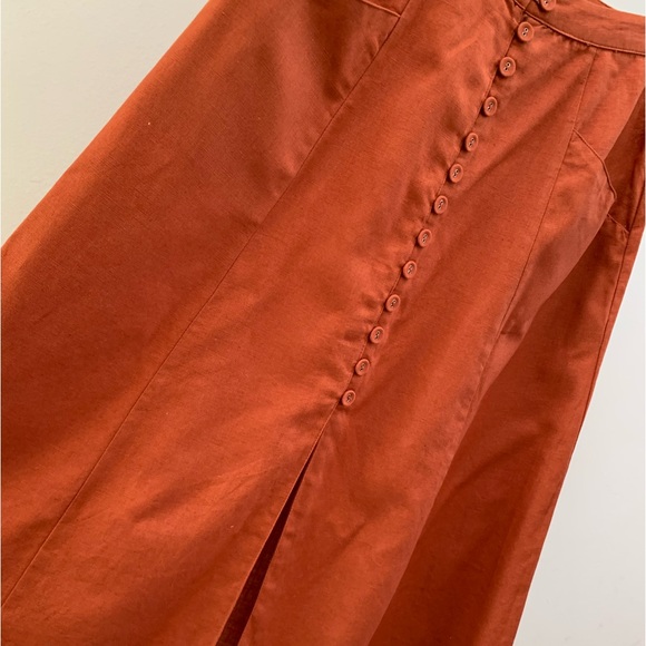 ASOS Midi Buttoned Split Front Hem Skirt - Picture 3 of 10